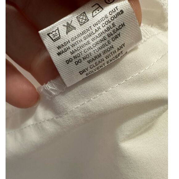 Diane Bailey white 3/4 sleeves buttoned tunic blouse size Medium - Picture 5 of 11